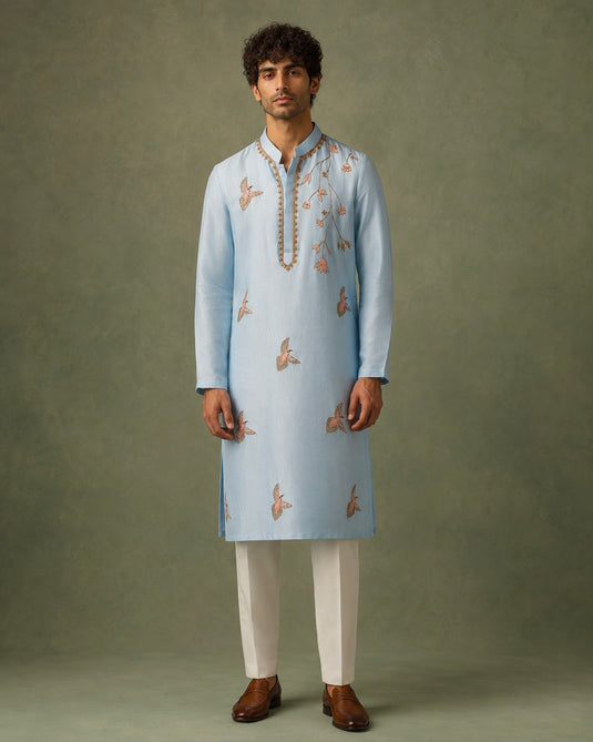 Birdsong Blue Kurta