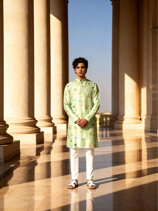 Sage botanical Kurta