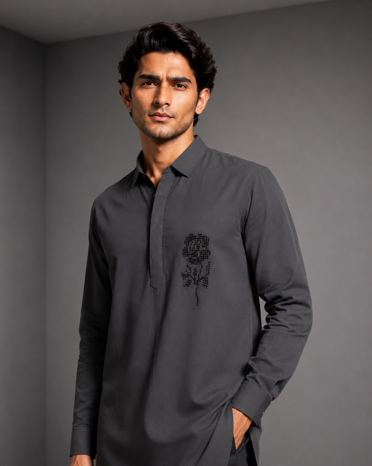 Graphite Rose Kurta
