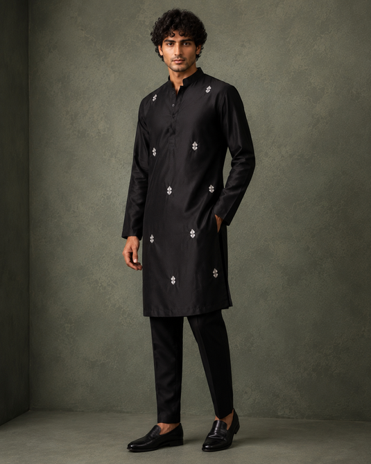 Black Luxe Kurta