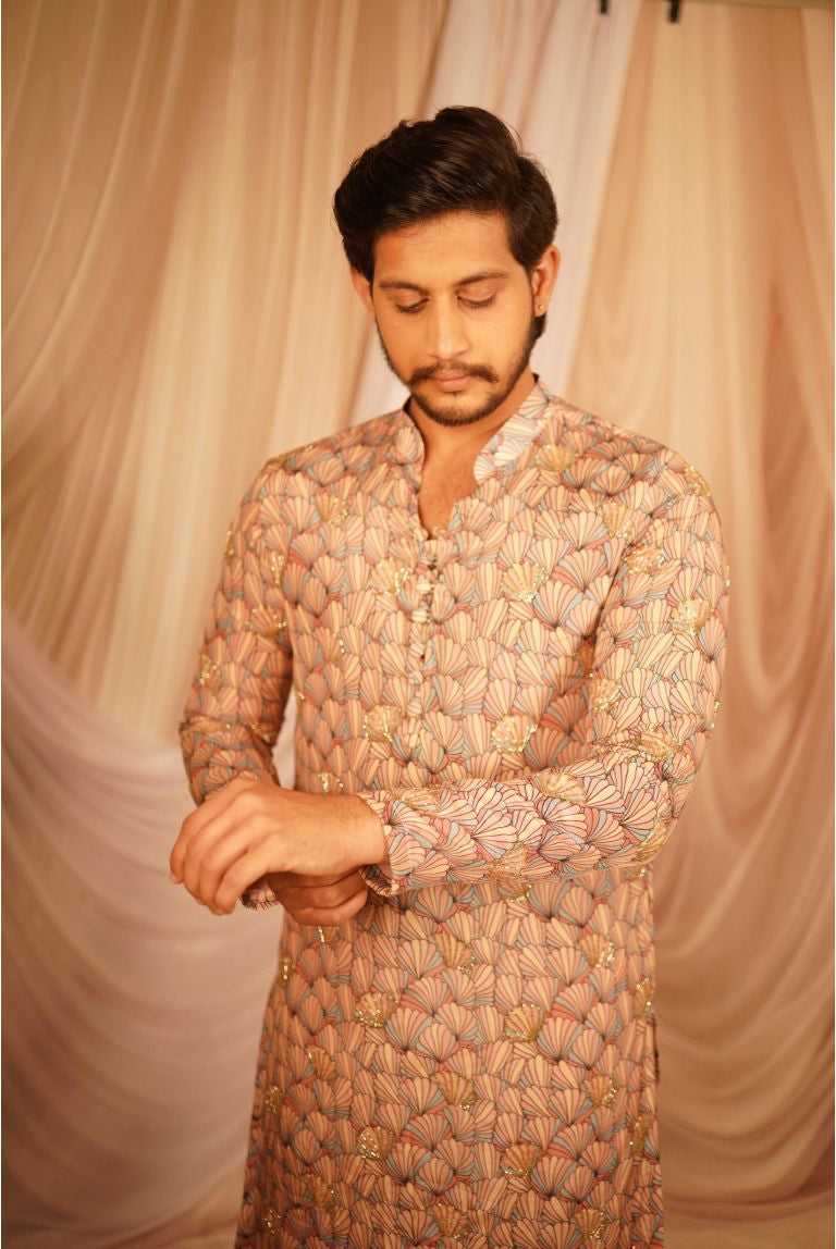 Blush Sand Shellscape Kurta