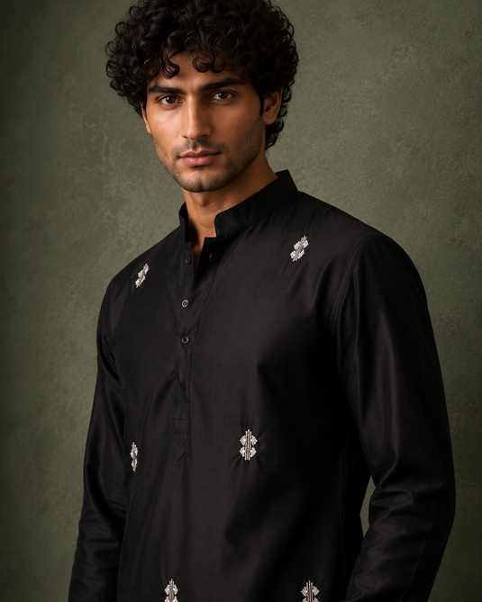 Black Luxe Kurta