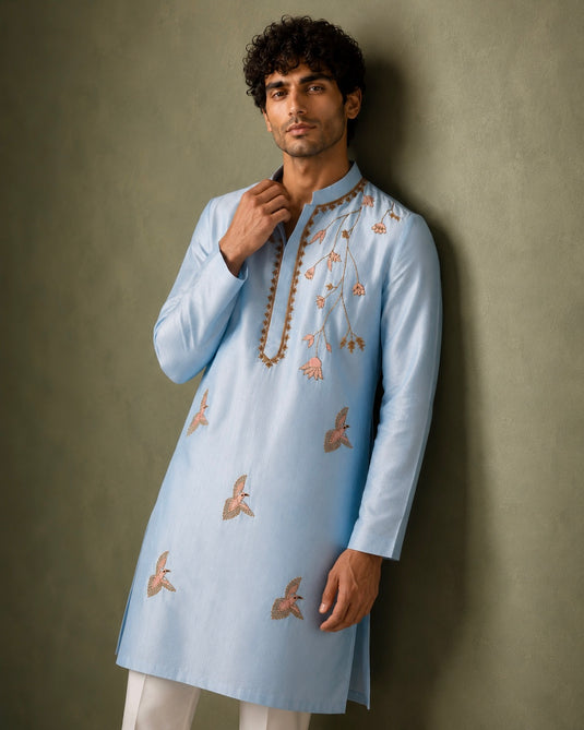 Birdsong Blue Kurta
