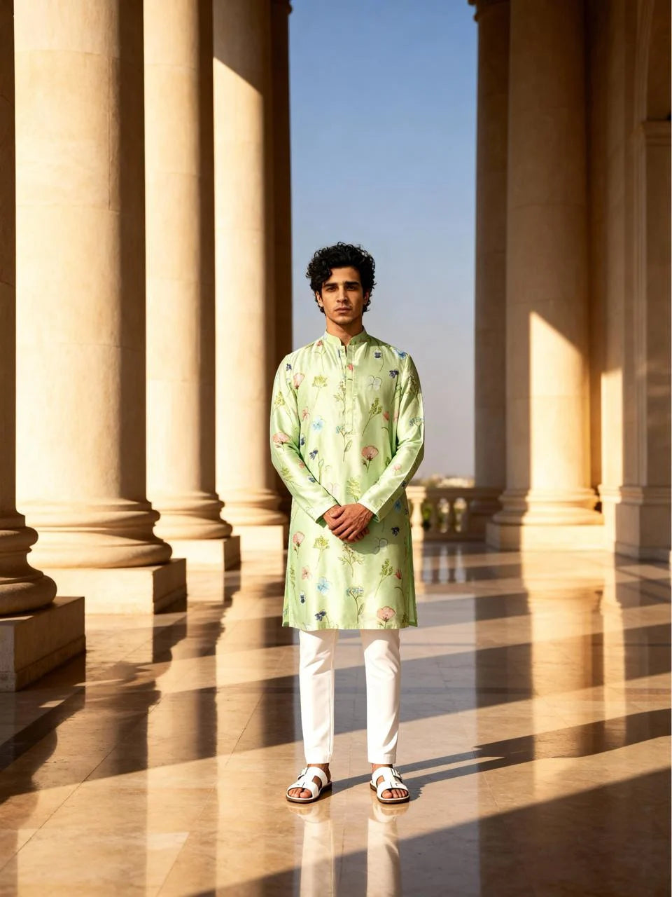 Sage botanical Kurta